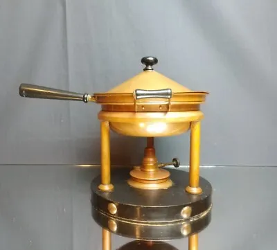 COMPLETE! Antique Copper Chafing Dish S. Sternau NY Skillet Double Boiler BURNER • $169.99