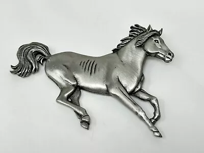 Vintage Silvertone JJ Jonette Jewelry Horse Mustang Stallion Pin Brooch • $29.99