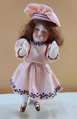 Antique All Bisque Jointed Mignonette Doll 620.3 Swivel Neck Kestner?? • $189