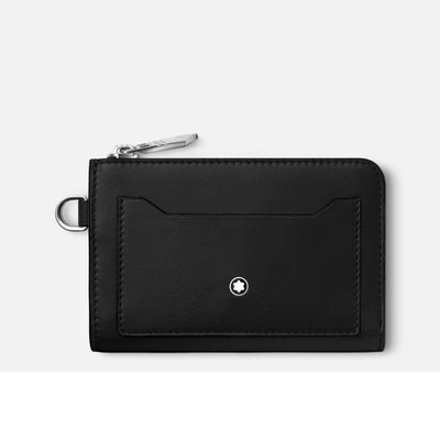 £226.51 • Buy Key Pouch For Men Montblanc Meisterstück 129689 Black Leather Zip Card Case Hook