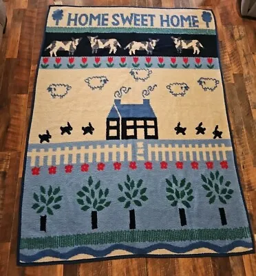 Vintage Crown Crafts Vuteks Vukovar  Blanket 1986 Home Sweet Home 60 X80   • $80