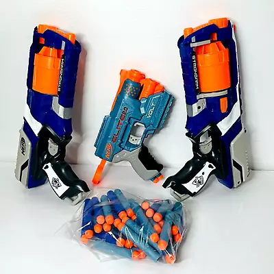 NERF N-Strike Elite Strongarm Blasters X 2 & Elite 2.0 Volt SD-1 + 40 Darts • $25.90