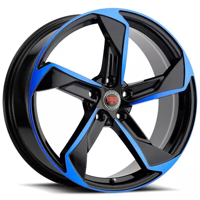 Revolution Racing R20 18x8 5x4.5  +40mm Black/Blue Wheel Rim 18  Inch • $173.99