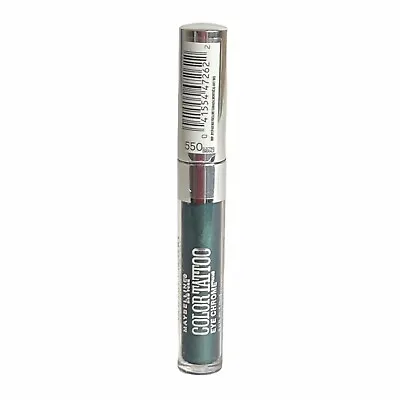 Maybelline Eyeshadow Color Tattoo Eye Chrome SEALED #550 Electric Emerald • $6.88