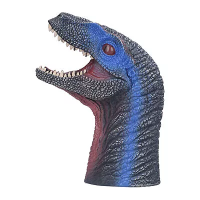 Dinosaur Hand Puppet Non Toxic Soft Rubber Interactive Dinosaur Puppet Toy • £12.69