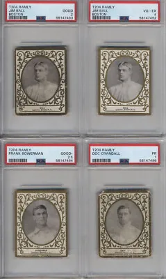1909 T204 RamlyPSA Graded 1 2 3 4 Baseball Just Back From PSA  Pick Your Card. • $375