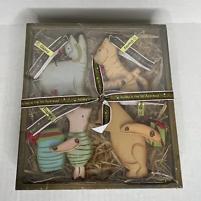 Classic Pooh Holiday In The 100 Acre Wood 4 Wooden Ornaments NIB Sealed Disney • $22.99