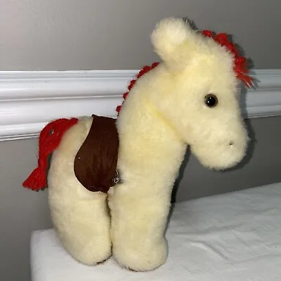 Vintage EDEN Musical Pony Stuffed Plush Baby Toy - Head Moves W/music  **WORKS** • $29.95