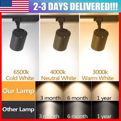 2-Wire 12W 20W 30W COB LED Track Light Rail Lamp Spotlight Shop Bar Exhibition • $14.74