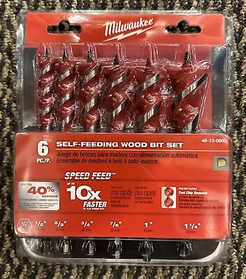 Milwaukee 48-13-0600 Speed Feed Self-Feeding Wood Bit Set 6 Piece • $60