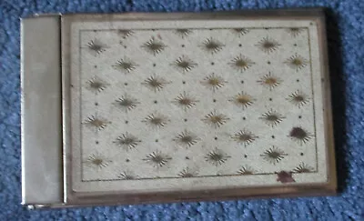 Vintage Park Sherman Embossed Metal Desk Pad Notepad Holder • $10