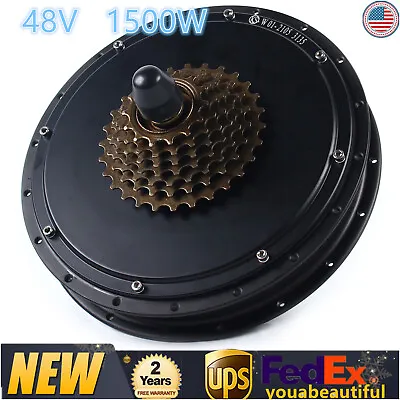 For Electric Bicycle E-bike Rear Wheel & Parts 48V 1500W Hub Motor  • $146.30