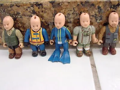 Lot If 5 Mighty World Action Figures Bald Headed one Girl Diver Rare 2 3/4   • $23.99