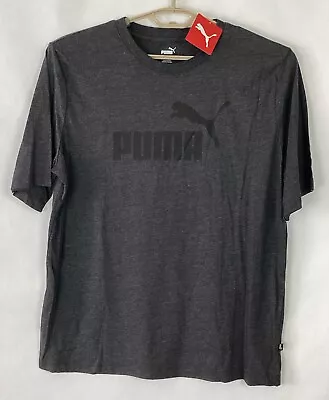 Puma Essential Heather Crew Neck Short Sleeve T-Shirt Dark Gray Men’s XLT New • $6