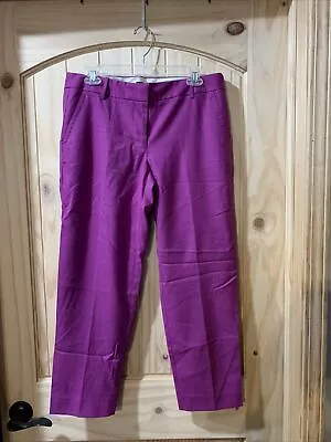 J Crew  Skimmer Capri Short Dress Pant City Fit  Size 10 Magenta Pink Fuchsia • $25