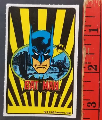 Batman 1982 DC Universe Vending Sticker Card (NM) • $9.95