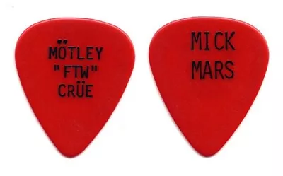 Vintage Motley Crue Mick Mars Red FTW Guitar Pick - 1983 Shout At The Devil Tour • $399.99
