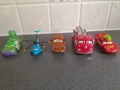 £5.99 • Buy Disney Cars - 5 Diecast Vehicles - Helicopter, Wingo, Mater (?) & Lightning