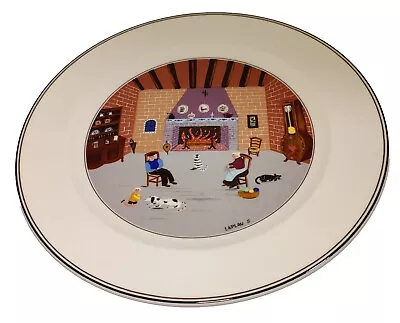 VTG Dinner Plate Villeroy Boch Couple Cabin Scene Laplau 5 Naif Luxembough • $16.99