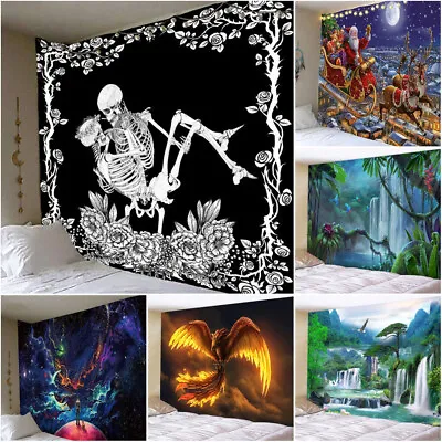 Large Scenery Animals Tapestry Wall Hanging Bedspread Throw Mat Blanket Wall Art • $19.32