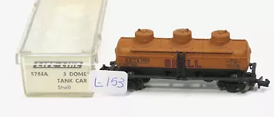 N LIFE LIKE  Three Dome Tank Car Model Train Shell SCCX #1105 L-153 • $6