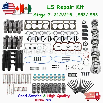 Stage 2 V2 Cam Kit & Gaskets Lifters Pushrods For LS LS1/LS2/LS6 4.8/5.3/6.0/6.2 • $625.88