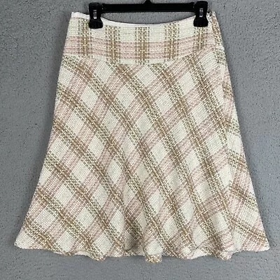 $19.99 • Buy ZARA Basic Skirt Womens Size 6 Textured Knit Fit And Flare Knee Length Side Zip