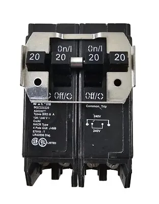 Eaton BR BQC220220 Quadplex Circuit Breaker 4-Pole (2) 20 Amp 120/240 Volt NEW • $24.99