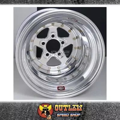Weld Wheel Alumastar 15  X 10  X 4  B/s Fits Chev Polished - We788-510278 • $1633.65