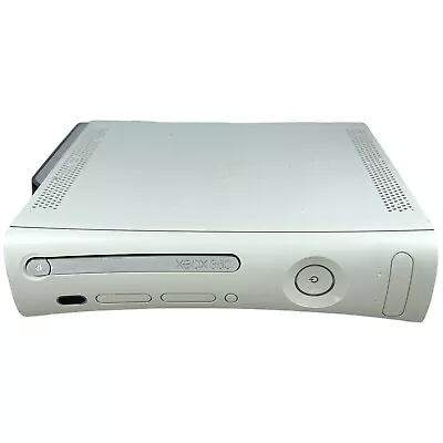 Microsoft Xbox 360 WHITE Console Only With HDD Hard Drive No Power Cord Tested • $40