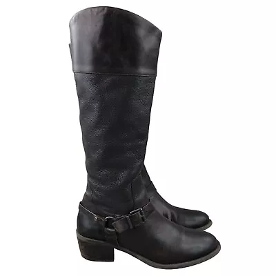 Vince Camuto Women's Size 9M Brunah Dark Brown Leather Knee High Riding Boots • $29.88