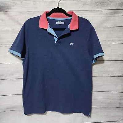 Vineyard Vines Blank Stretch Pique Colorblock Short Sleeve Polo Shirt *Men's S* • $12.50