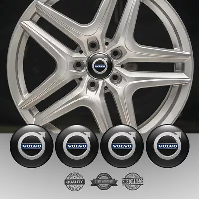 Set Of 4 Silicone Center Wheel Cap Stickers Volvo Emblem Logo Decals Rims • $15.53