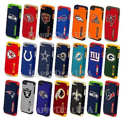 Official NFL Dual Layer Hybrid Cover Case For Apple Iphone 5 5S • $24.99