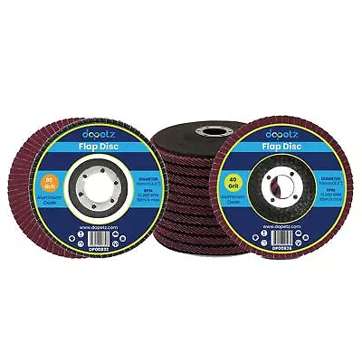 115mm Angle Grinder Flap Discs 40 60 80 120 Grit Grinding Sanding Wheel 4.5  • £15.29