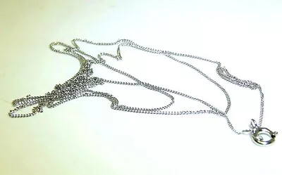 £31.24 • Buy 9CT GOLD CHAIN 16 Inch CURB TRACE CHAIN 9 CARAT WHITE GOLD BRAND NEW