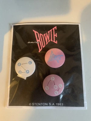 £99.99 • Buy RARE David Bowie Serious Moonlight 1983 Tour Badge Set Collectors Item Vintage