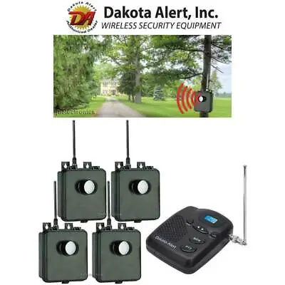 Dakota Alert Murs Bs Kit 4 Wireless Motion Sensors Driveway Security Alarm New  • $539.96