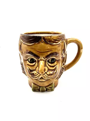 Mustache Cup Mans Face With Handlebar Mustache Brown Japan 4.5” • $13.95