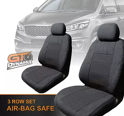 Kia Carnival YP Custom SEAT COVERS 3ROWS SET 2/2015-8/2020 S Si SLi Platinum CH • $187.06