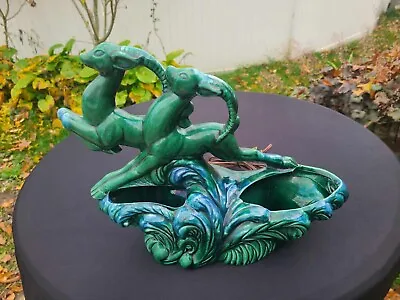 Vintage Phil Mar Double Leaping Gazelles TV Lamp/Planter • $80