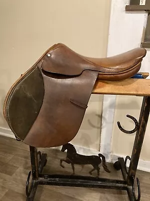 18” Vintage English Close Contact Jump Fox Hunting English Saddle - N • $124.99