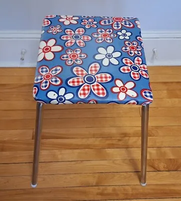 Vintage Mid Century Floral Pattern Foot Stool Seat • $31.49