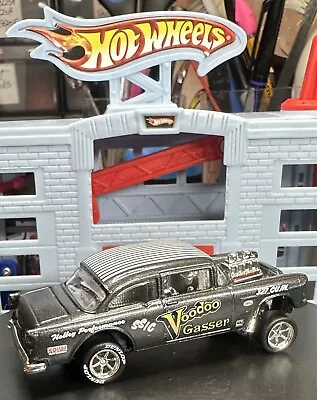 2012 Hot Wheels '55 CHEVY BEL AIR GASSER  Voodoo Gasser  Metallic Gray *CUSTOM* • $35