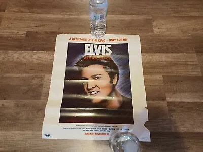 Vintage 1986 Original Elvis Presley Memories VHS Concert Poster 14x16 • $20
