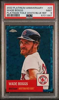 2022 Platinum Anniversary Wade Boggs TOILE WHITE/BLUE REFRACTOR /199 PSA 9 MINT • $49.99