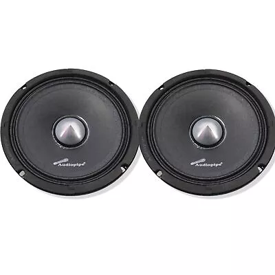 Pair Audiopipe 6  Mid Bass Car Audio Bullet Loud Speaker 400W 4 Ohm Silver • $71.95