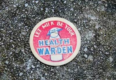 Milk Bottle Lovely Old Cardboard Cap   Health Warden   • £2.50