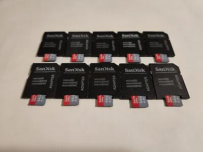 Lot Of 10 SanDisk 64GB Ultra Micro SD Flash SDHC Memory Card With Adapter • $39.99