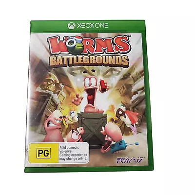 WORMS Battlegrounds XBOX One Game GC Free Tracked Post • $15.90